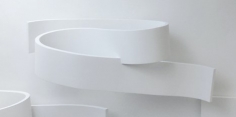 Rondolinear #17, 2012, plaster and wood, 26&nbsp;x 72 x 22.5 inches/66 x 182.9 x 57.2 cm