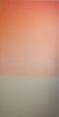 , Miya Ando, Hakanai Fleeting (Orange).jpg, 2013, Hand-dyed anodized aluminum, 48 x 24 inches