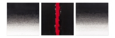 Untitled (triptych), 2014, acrylic,&nbsp;pen and varnish on canvas, 15.8&nbsp;x 47.3 x 2&nbsp;inches/40 x 120 x 5 cm