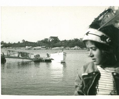 Susan Weil, in the summer of 1940, on Outer Island in the Long Island Sound, off the coast of Connecticut