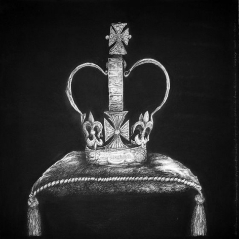 Commonwealth: Project Another Country; Everybody Needs a Crown, 2015, charcoal on paper,&nbsp;44.9 x 44.9 inches/114 x 114 cm