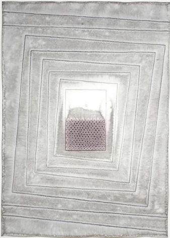 Sohan Qadri, Aloka IV, 2007, ink and dye on paper, 55 x 39 inches