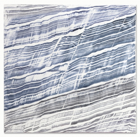 Ricardo Mazal,&nbsp;White with Blue Grey and Violet 2, 2018, oil on linen, 71 x 73 inches/ 180.3 x 185.4 cm