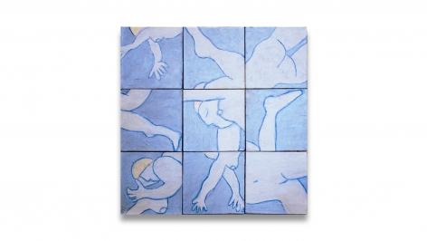 Swimmers, 2012, acrylic on canvas, 30 x 30 inches/76.2 x 76.2 cm