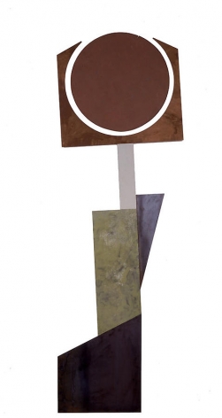 Merrill Wagner,  Pod , 2006, Rust preventative paint on steel, 104.5 x 33.5&quot;