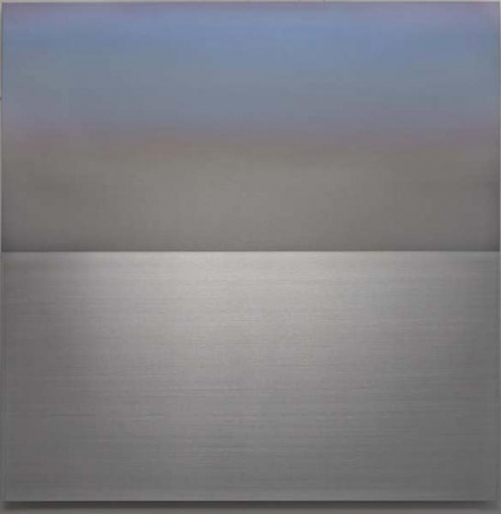 Miya Ando, Spring Faint Sky Blue Lavender, 2015, urethane and pigment on aluminum, 36 x 36 inches/91.5 x 91.5 cm