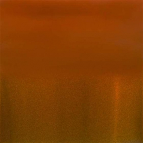 Miya Ando, Evanescent Vermillion, 2015, urethane, pigment, and resin on aluminum, alucore, 36 x 36 inches/91.5 x 91.5 cm