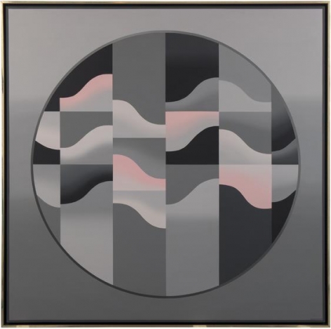 Anthony Poon, AP on Grey on Circle, 1985, acrylic on canvas, 71.65 x 71.65 inches/182 x 182 cm.