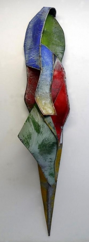 Nathan Slate Joseph, Sarikochina, 2010, pure pigment on steel, 104 x 19.5 x 16 inches