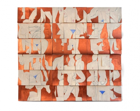 Copper, 1999, acrylic, charcoal and watercolor on paper, 60.5 x 66.25 inches/153.7 x 168.3 cm