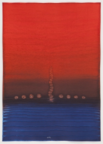 Padma IV, 2010, ink and dye on paper,&nbsp;55 x 39 inches/139.7 x 99.1 cm
