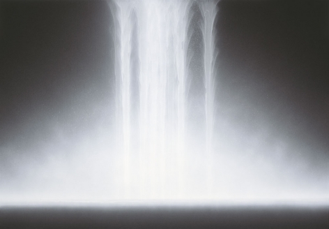 Waterfall,&nbsp;2012, natural, acrylic pigments on Japanese mulberry paper, 44.125 x 63.81 inches/112 x 162 cm