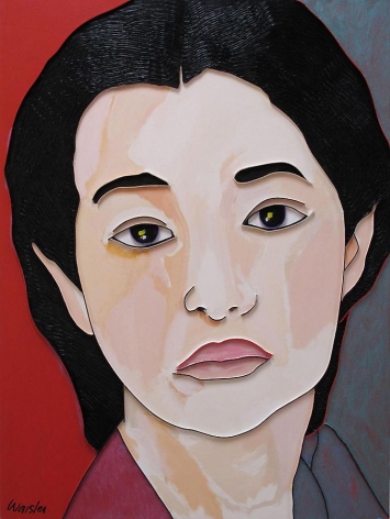 Gong Li, 2009, acrylic and wood on canvas,&nbsp;48 x 36 inches/121.9 x 91.4 cm