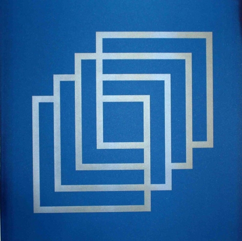 Lulwah Al Homoud, The Infinite Cube (Blue), 32.3 x 32.3 inches