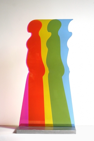 Walking Figure, 1967, Plexiglas and aluminum, 44 x 25 inches/118.8 x 63.5 cm