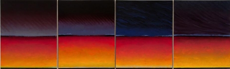 River Quartet, 2009, Oil on canvas, 29 x 97.5&quot;