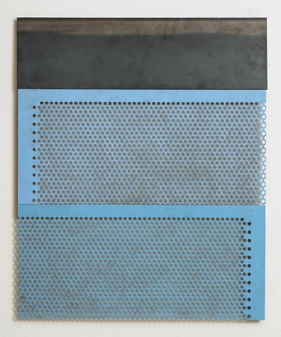 Untitled, 2012, rust preventive paint on steel, 27 x 22.25 inches