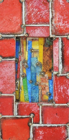 Earteasons 5, 2011, pure pigment on steel, 24 x 12 inches