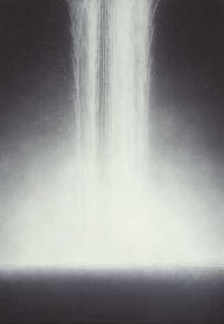 Hiroshi Senju, Waterfall, 2009, Pure natural pigment on mulberry paper, 64 x 44 inches