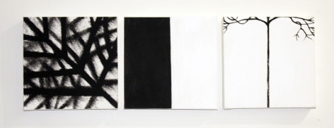 Three, 2012, mixed media on canvas, 12 x 38.5 inches/30.5 x 97.8&nbsp;cm