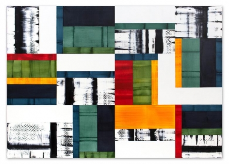 Bhutan Abstraction G1, 2014, oil on linen, 70 x 100 inches/178 x 254 cm