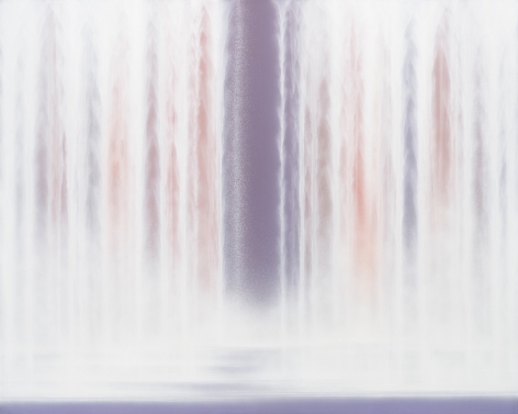 Waterfall on Colors, 2021, pigments on Japanese mulberry paper mounted on board, 71.6 x 89.5 inches/182 x 227 cm