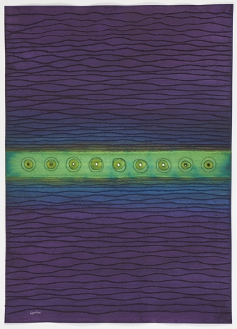 Kama V, 2008, ink and dye on paper, 55 x 39 inches/140 x 100 cm