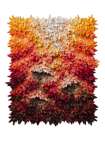Aggregation 18 - DE067,&nbsp;2018, mixed media with Korean mulberry paper, 71.7 x 61 inches/182 x 155 cm