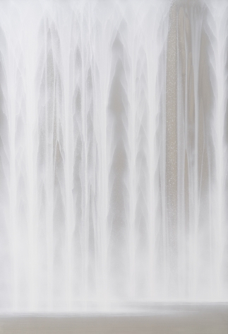 Waterfall, 2020, natural pigments and platinum on Japanese mulberry paper mounted on board, 45.9 x 31.6 inches/117 x 80 cm
