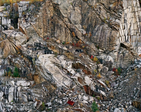 Edward Burtynsky, Rock of Ages #6, Abandoned Granite Quarry, Rock of Ages Quarry, Barre, Vermont, 1991, Chromogenic color print, 40 x 50 inches. &copy; Edward Burtynsky