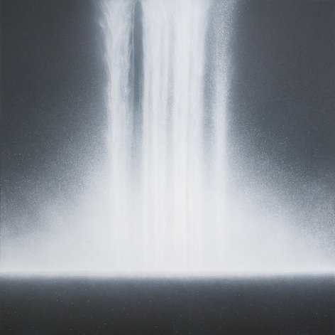 Waterfall, 2018, acrylic and natural pigments on Japanese mulberry paper mounted on board,&nbsp;63.8&nbsp;x 63.8&nbsp;inches/162 x 162 cm