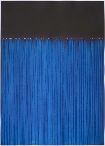 Sohan Qadri, Nitya, 2008, ink and dye on paper, 55 x 39 inches/139.7 x 99.1 cm