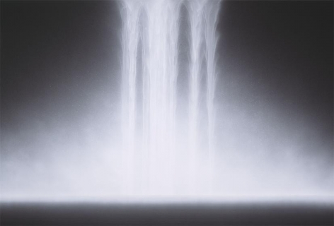 Hiroshi Senju, Waterfall, 2012, natural, acrylic pigments on Japanese mulberry paper, 51 5/16 x 76 5/16 inches