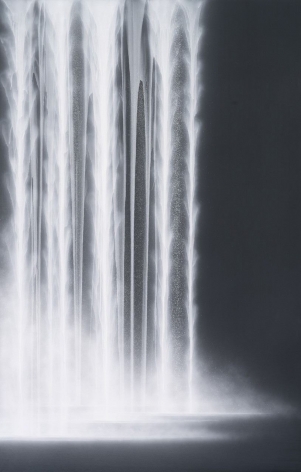 Hiroshi Senju, Waterfall, 2020, natural pigments on Japanese mulberry paper mounted on board, 89.5&nbsp;x 57.25&nbsp;inches/227 x 145.4 cm