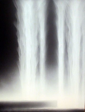 waterfall (d), 2007, pure pigment on rice paper mounted on board, 26 x 20 inches/66 x 50.8 cm
