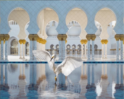 The Way of Ishq, Grand Mosque, Abu Dhabi, 2019, colour pigment print on Hahnem&uuml;hle Fine Art Pearl Paper,&nbsp;56 x 72 inches/142 x 183 cm