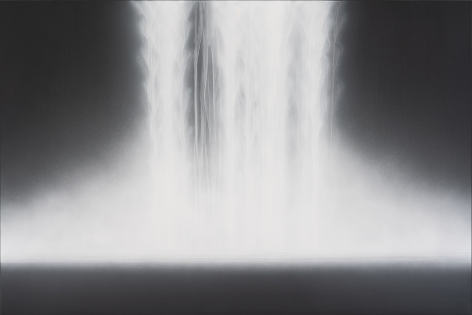 Waterfall,&nbsp;2019, natural pigments on Japanese mulberry paper mounted on board, 51.3&nbsp;x 76.3&nbsp;inches/130 x 194 cm
