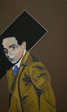 Herschel Grynszpan, 2008, acrylic and wood on canvas, 60 x 36 inches