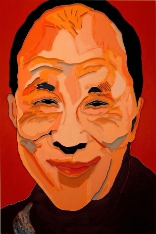 Dalai Lama II, 2008, mixed media on canvas,&nbsp;60 x 40 inches/152.4 x 101.6 cm