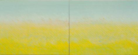 Joan Vennum Latitude, 2007  Oil on canvas  48 x 120&quot;