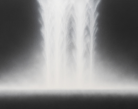 Waterfall, 2018, natural pigments on Japanese mulberry paper mounted on board, 28.7&nbsp;x 35.8&nbsp;inches/73 x 91 cm
