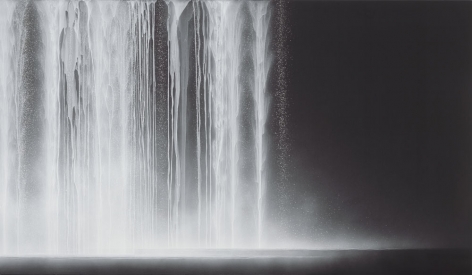 Waterfall, 2012,&nbsp;natural pigments on Japanese mulberry paper,&nbsp;44.1 x 76.3&nbsp;x 1.2&nbsp;inches/112 x 194 x 3 cm