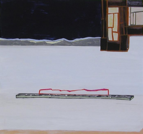 Frances Barth, nightview, 2008, acrylic on panel, 14 x 15 inches
