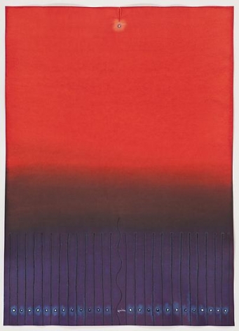 Sohan Qadri, Dan V, 2009, ink and dye on paper, 55 x 39 inches