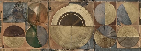Pivot Irrigation #14, High Plains, Texas Panhandle, USA, 2011, chromogenic color print, 34 x 96 inches