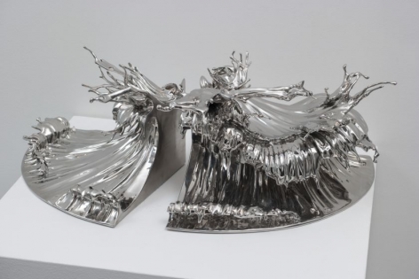 Shiosai I, 2015, stainless steel,&nbsp;9.8 x 19.7 x 12.6 inches/25 x 50 x 32 cm