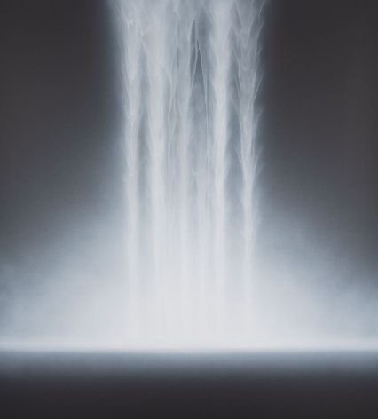 Hiroshi Senju, Waterfall, 2018, acrylic and natural pigments on Japanese mulberry paper, mounted on board, 55.1&nbsp;x 50 inches/140 x 127 cm