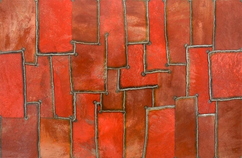 Nathan Slate Joseph, Punjab Mist , 2008, pure pigment on steel, 48 x 73 inches