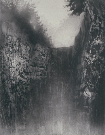 Hiroshi Senju, Cliff, 2009, Natural pigments on Japanese mulberry paper,145.5x112.1cm