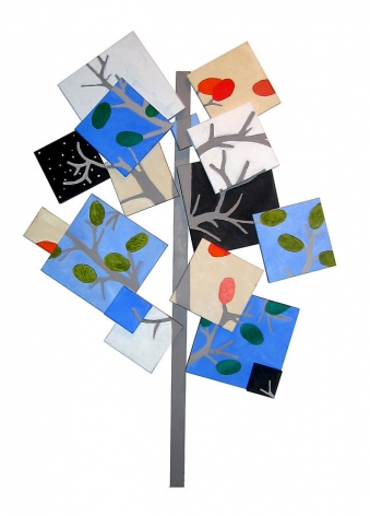 Susan Weil, Year of the Tree, 2005, Acrylic on canvas on wood, 87 x 79&quot;